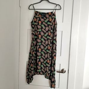 Cynthia Rowley Fun Pineapple Print Beach Cover Up Dress Size L